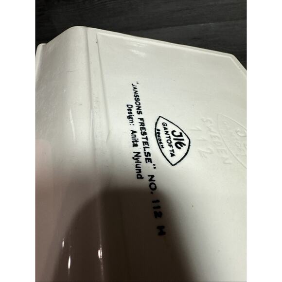 MCM Anita Nylund JIE Gantofta Sweden Ceramic Dish 112 “janssons Frestelse” Rare - Picture 15 of 15